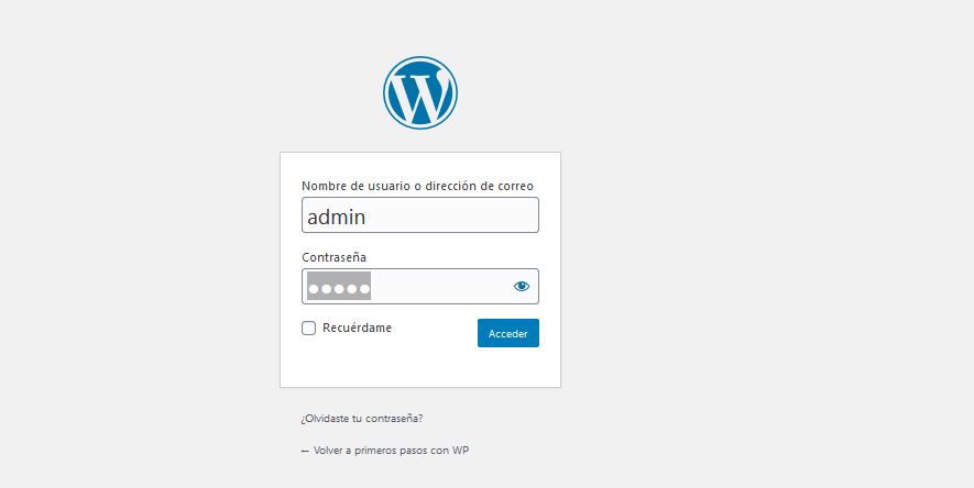 iniciar sesion en wordpress