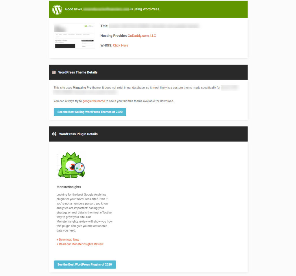 identificar tema de wordpress