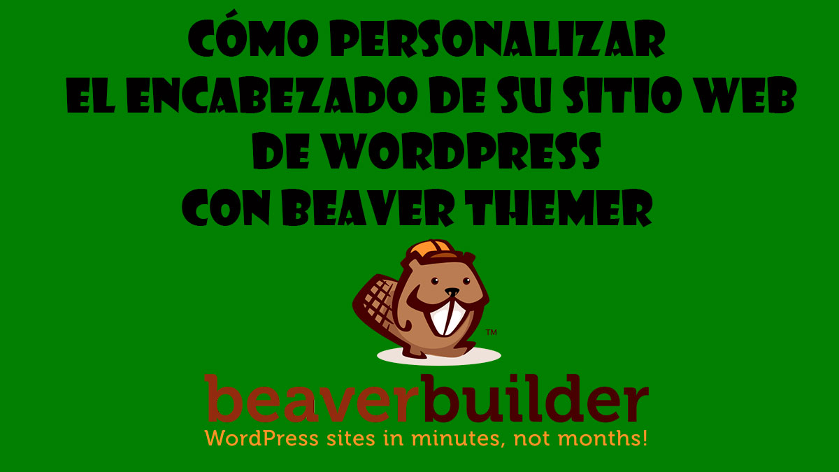 Cómo personalizar el encabezado de su sitio web de WordPress con Beaver Themer