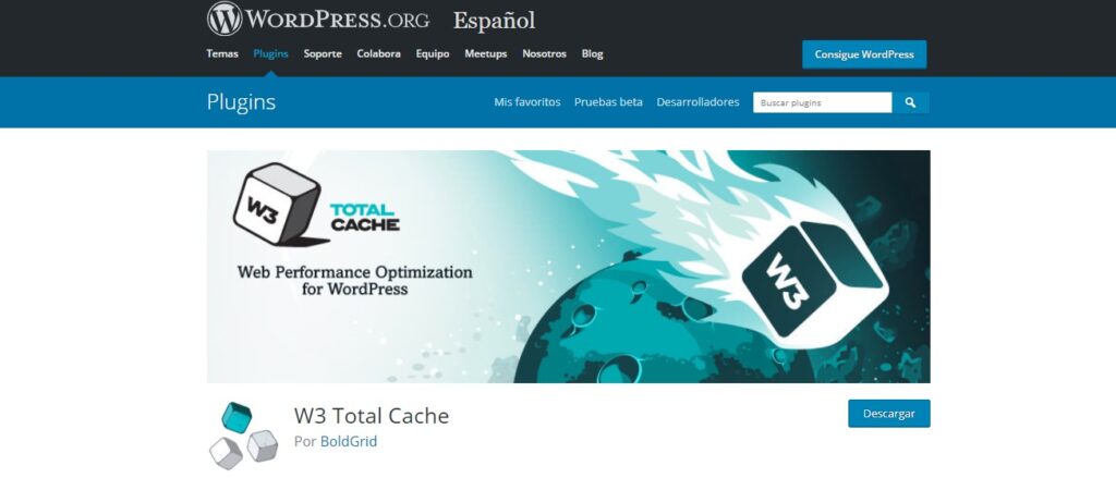 W3 Total Cache para wordpress