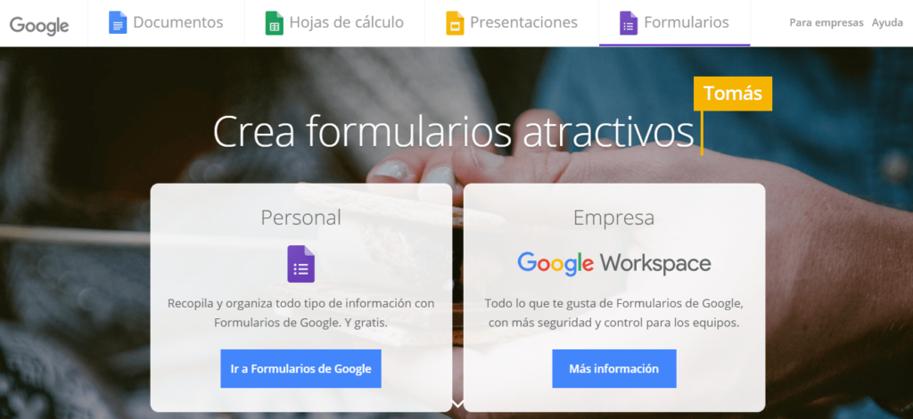 pagina oficial google forms