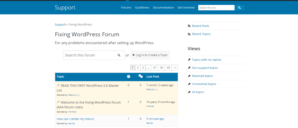 foro de wordpress