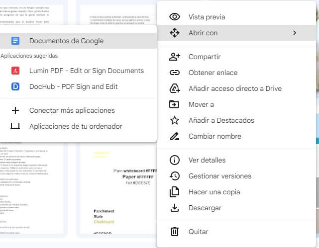 editar pdf en google drive