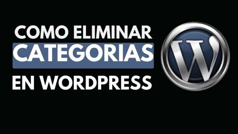 como eliminar categorías en WordPress
