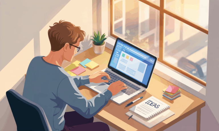 persona trabajando concentrada aplicando técnicas para evitar la procrastinación
