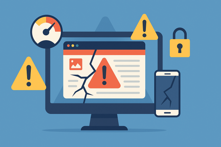 7 errores fatales que están matando tu sitio web ahora mismo