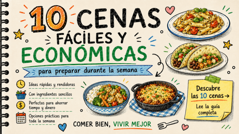 10 cenas fáciles y económicas para preparar durante la semana