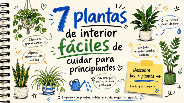 7 plantas de interior fáciles de cuidar para principiantes