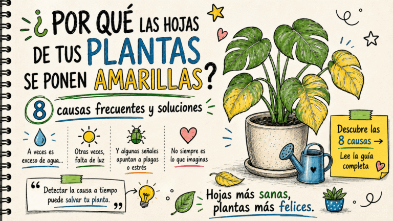 ¿Por qué las hojas de tus plantas se ponen amarillas?