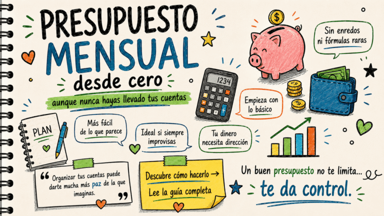 Cómo crear un presupuesto mensual desde cero aunque nunca hayas llevado tus cuentas