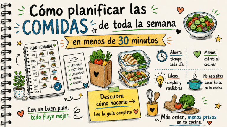 Cómo planificar las comidas de toda la semana en menos de 30 minutos