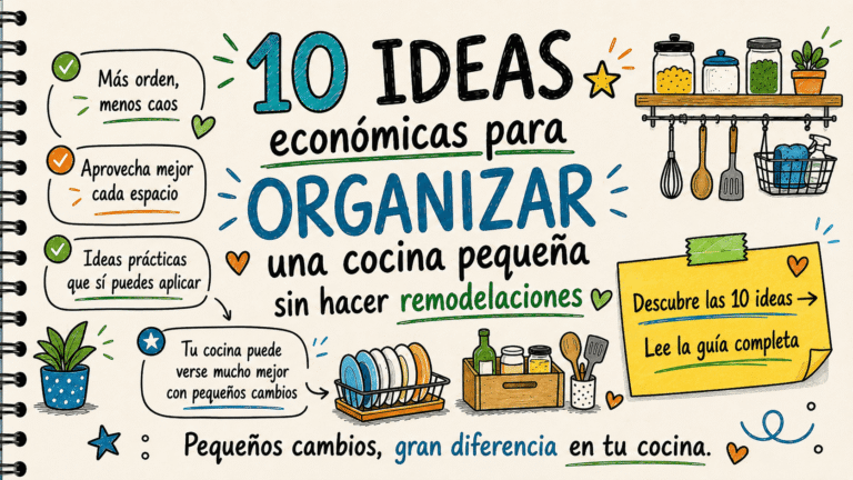 ideas económicas para organizar una cocina pequeña sin hacer remodelaciones